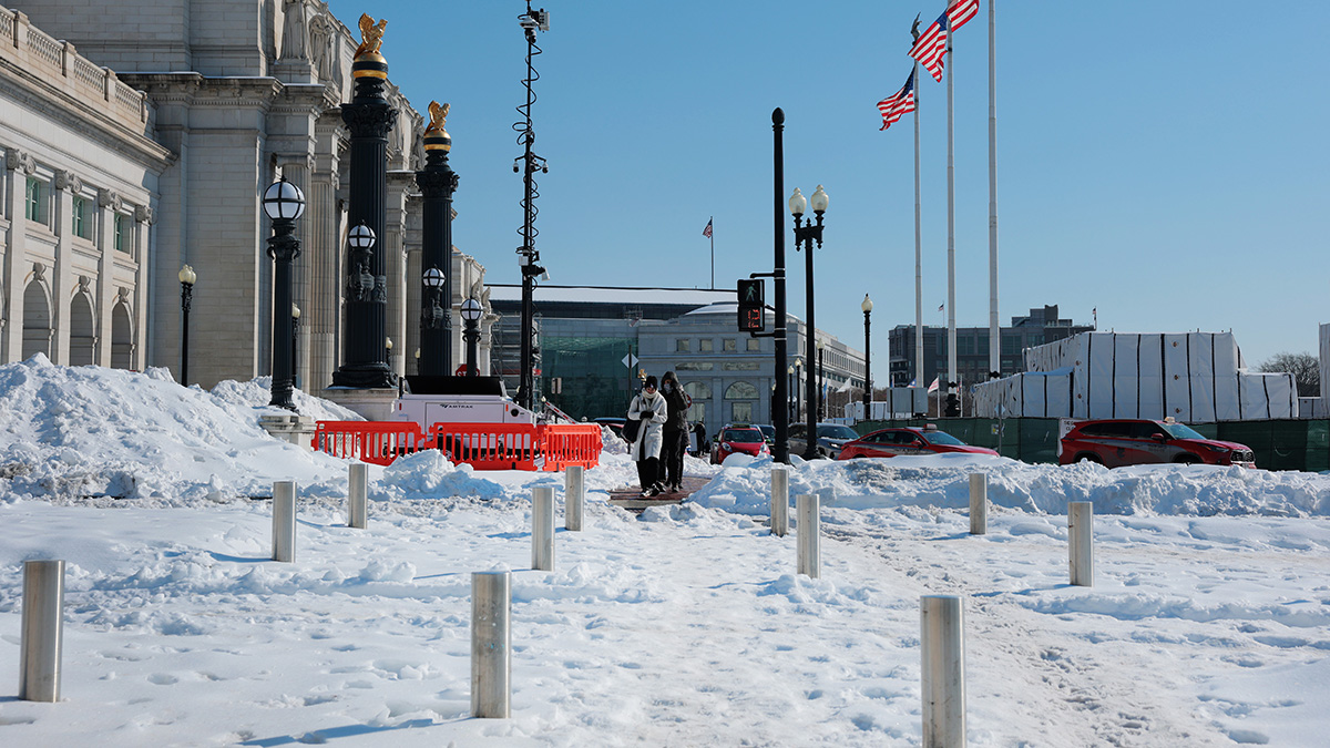 Impassable and slick roads, a call to limit water use and school closures show the storm recovery challenges in D.C., Maryland and Northern Virginia.