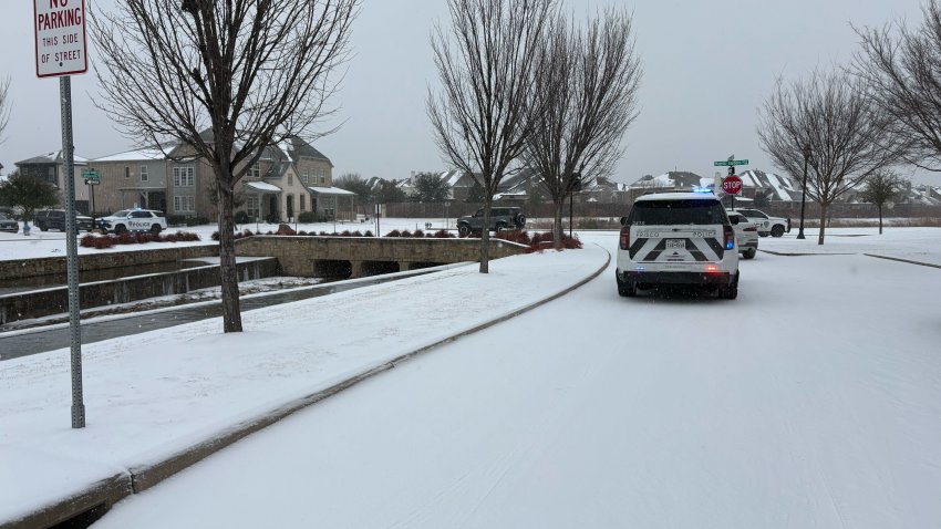 Image of Frisco police at the scene of a fatal sledding accident that left a 16-year-old girl dead.