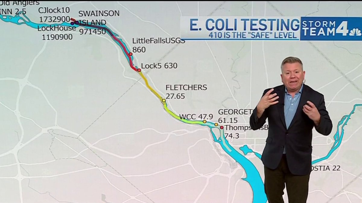 How dangerous is the bacteria spreading in the Potomac River? What to know about E. coli levels