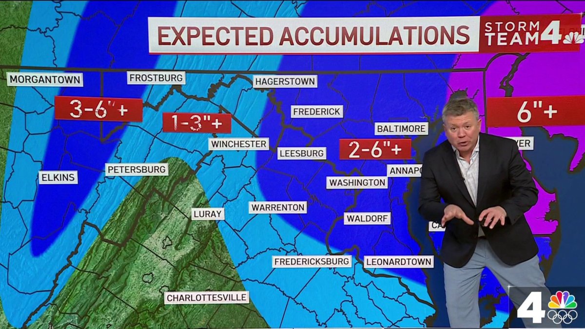 Weather Alert: 2-6 inches of snow expected in DC area