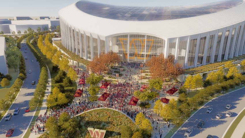 Conceptual rendering for new Washington Commanders stadium.