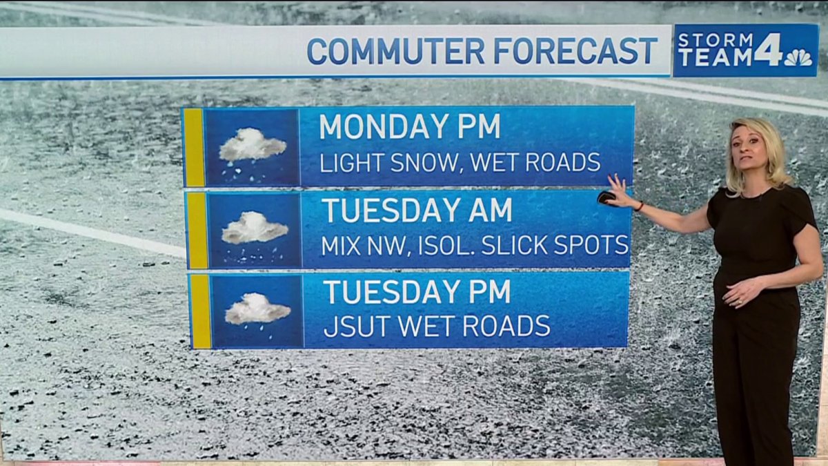 Storm Team4 tracks a wintry mix and snow for D.C., Maryland and Virginia on Monday in March.