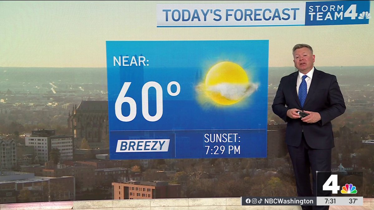 Storm Team4 forecast: Nice Sunday before warmup in DC this week – NBC4 ...