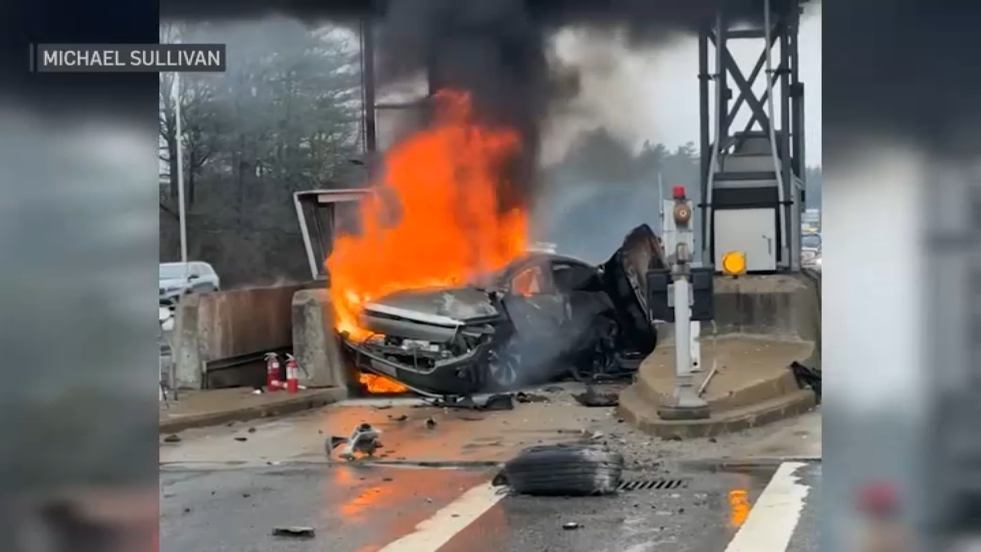 Eugene Mirman hospitalized after fiery car crash at New Hampshire toll ...