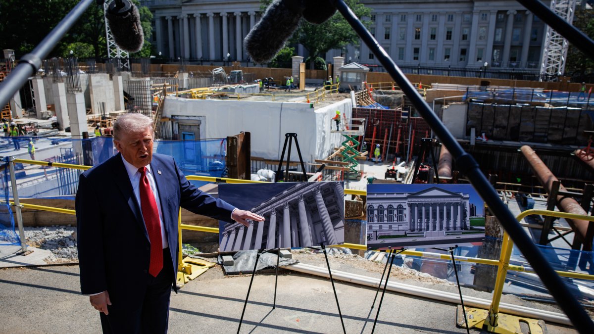 Trump shows ballroom worksite as lawmakers balk at $1B for White House security