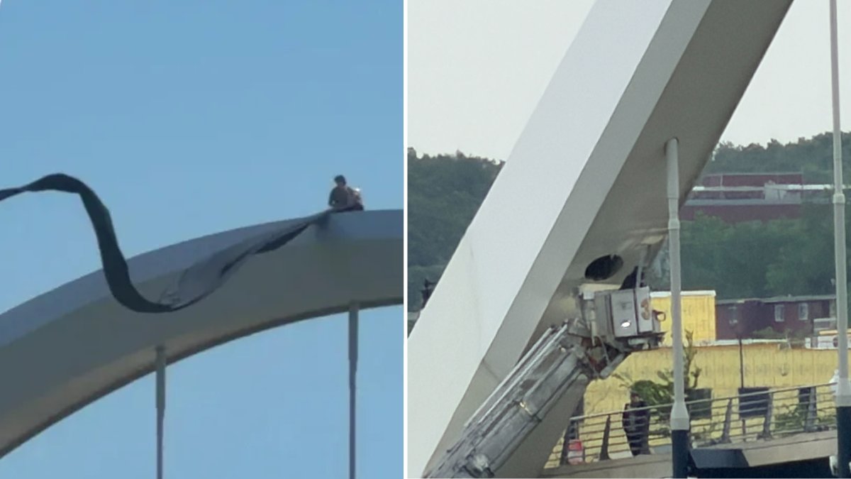 Protester climbs down Douglass Bridge after nearly 5 days, faces charges
