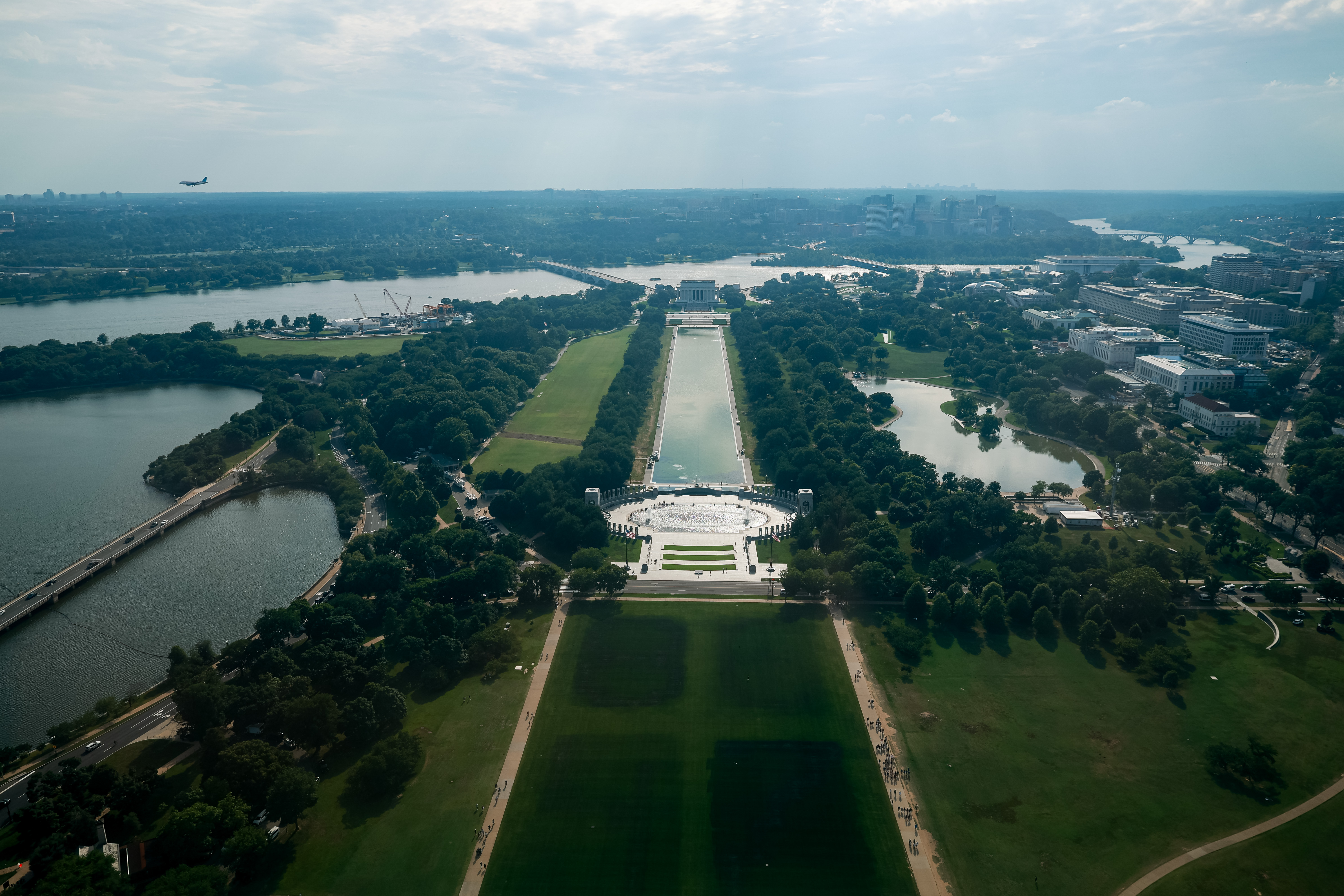 Vivid green spots cover ‘8647' traced onto National Mall lawn