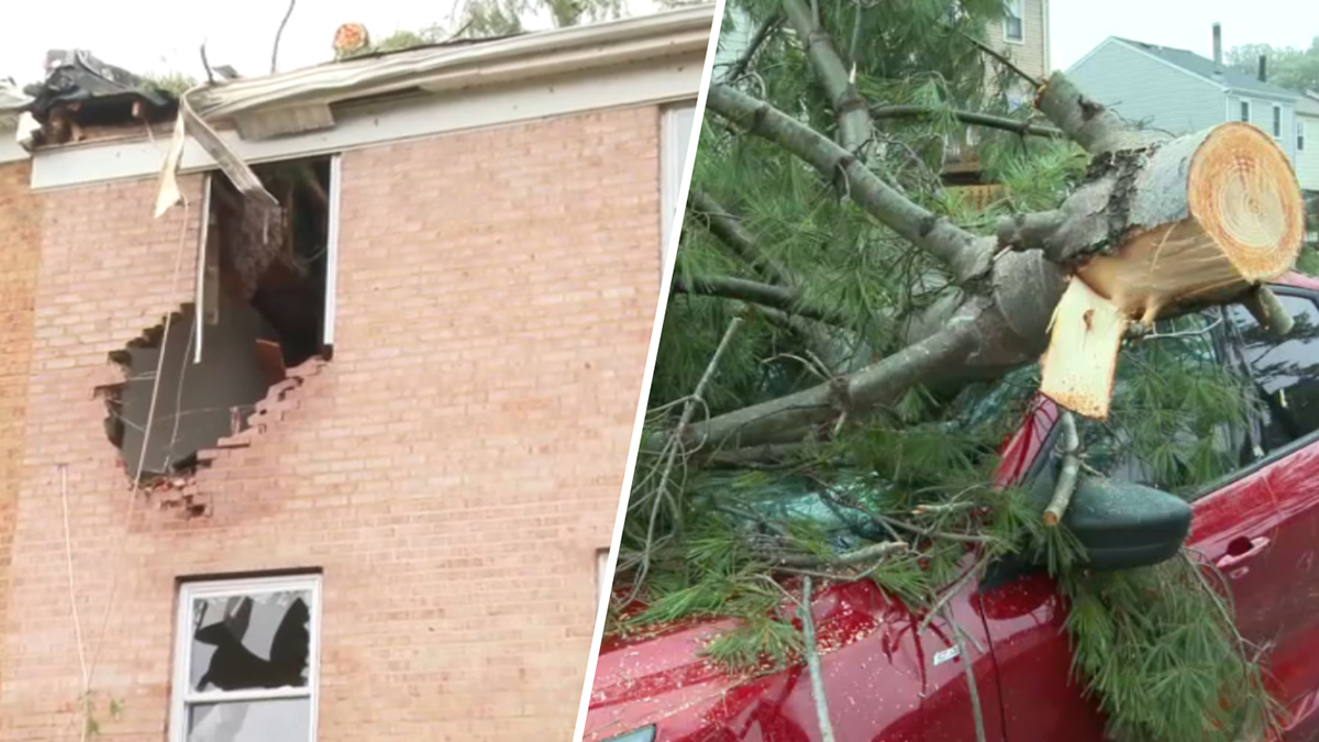 Burke storm damage: Trees slam through homes, crush cars