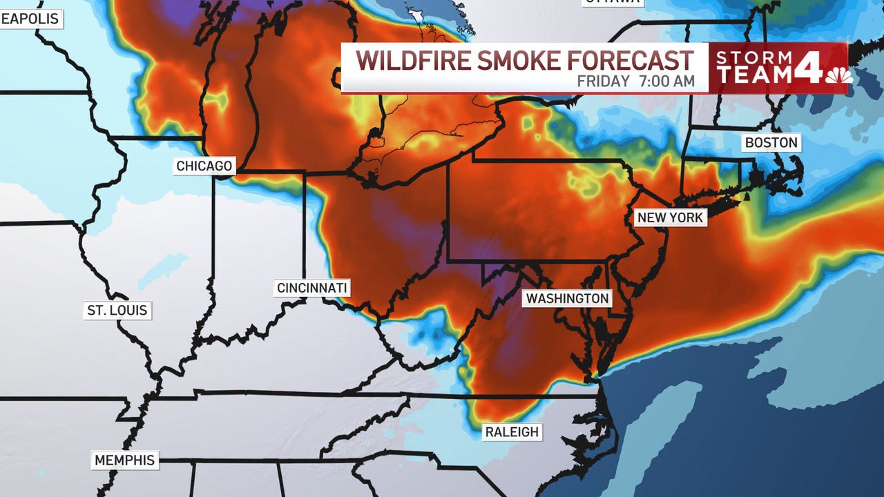 Code red, unhealthy air quality grips DC area: ‘I can taste it’ – NBC4 ...