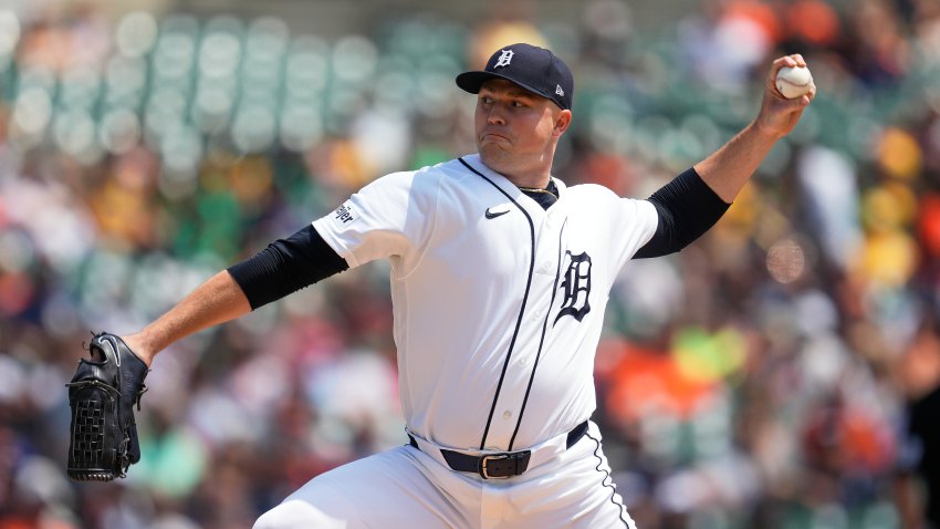 Detroit Tigers pitcher Tarik Skubal throws against the Baltimore Orioles during the first inning of a baseball game Wednesday, July 29, 2026, in Detroit.