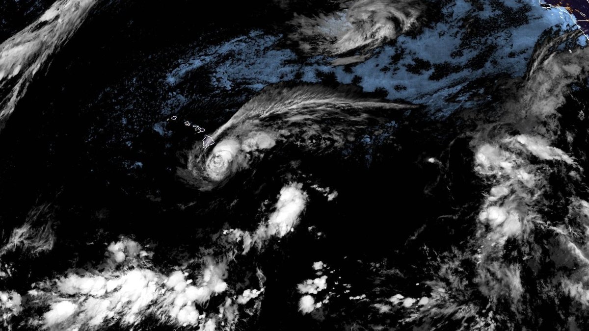 Lala strengthens into a hurricane and bears down on Hawaii's Big Island with heavy rain, winds