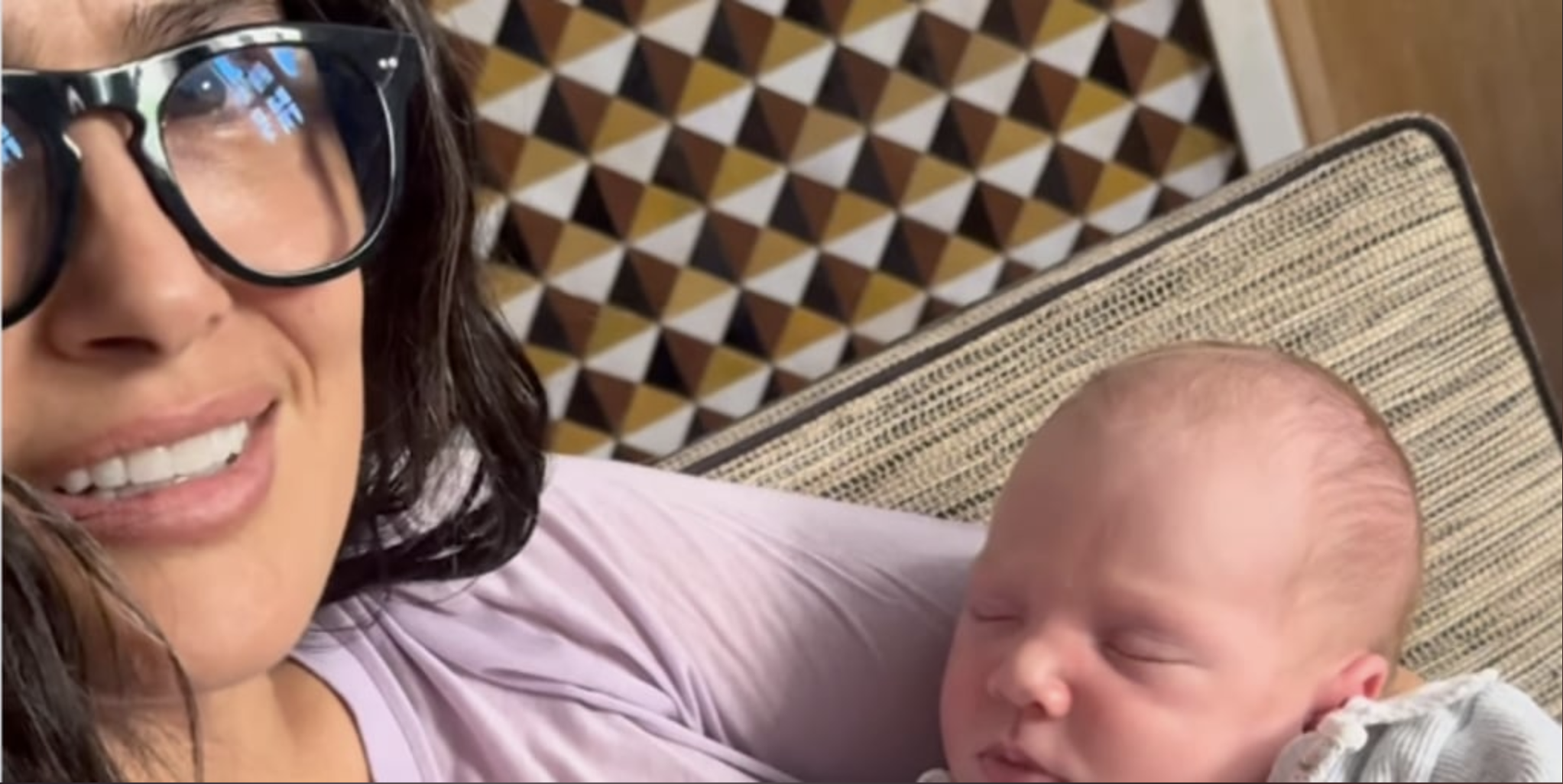 Salma Hayek becomes a grandma and she's already given the baby a Mexican nickname