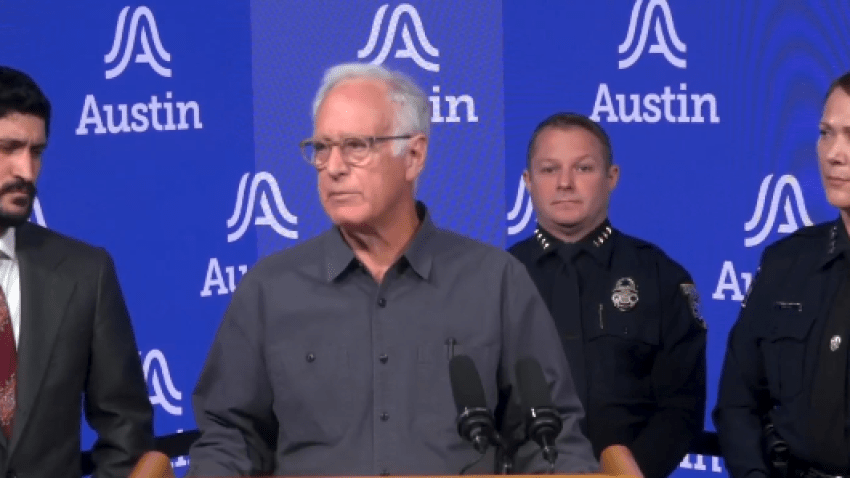 Austin Mayor Kirk Watson addresses the public after ICE shooting
