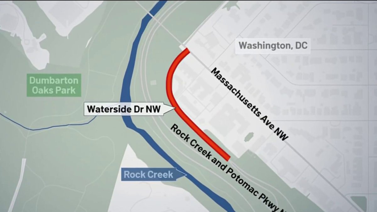 Waterside Drive in Northwest DC to close Monday for 2 months