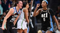 Sabrina Ionescu and Angel Reese