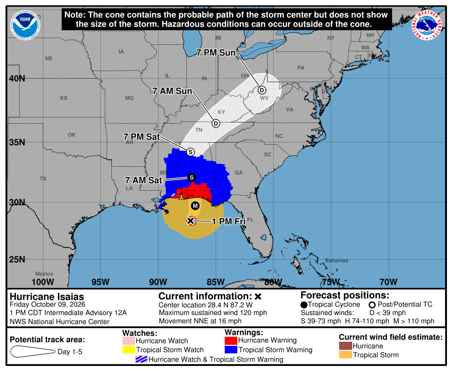 At least 2 dead after Hurricane Isaias slams Gulf Coast – NBC4 Washington
