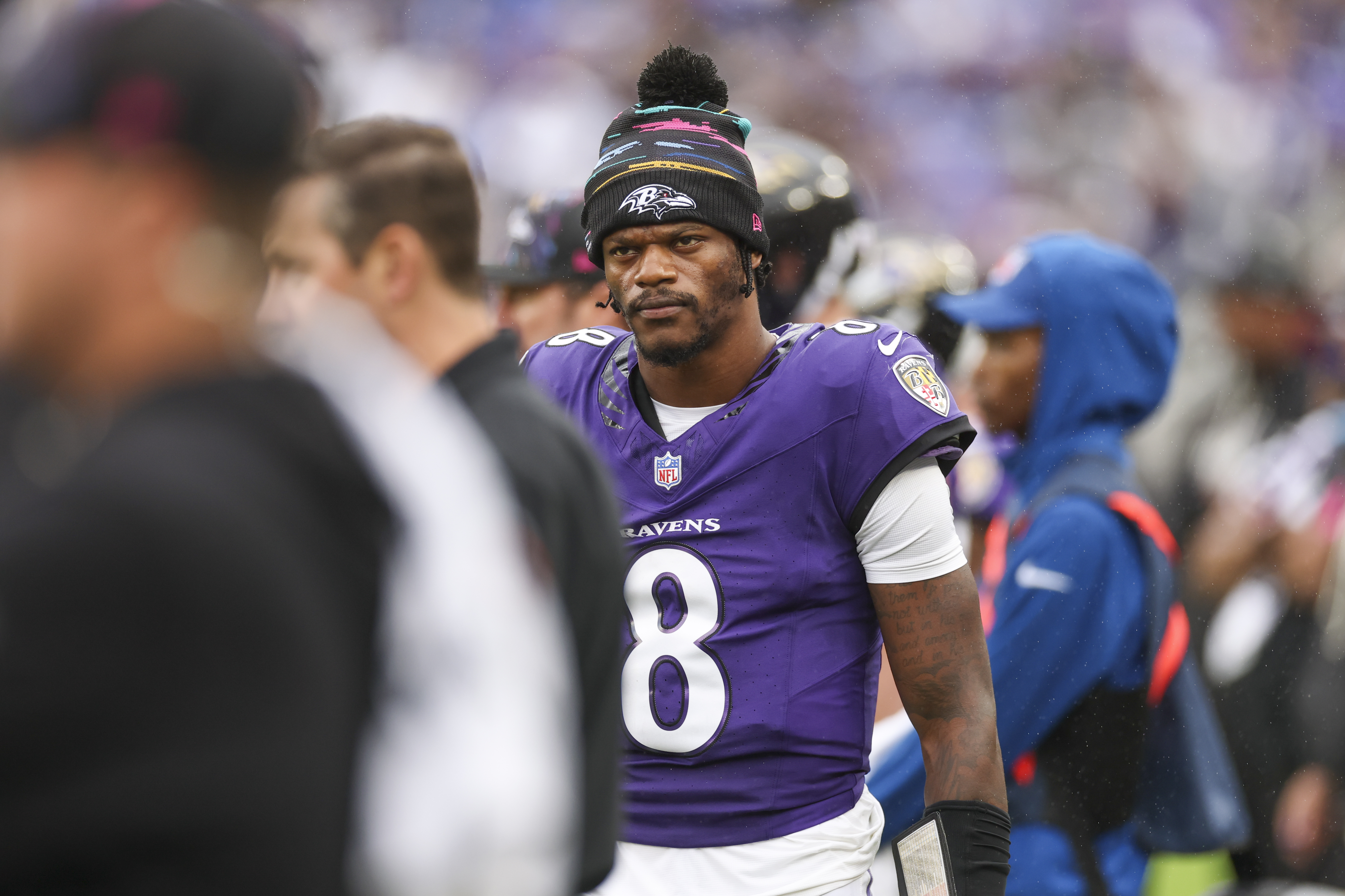 Ravens’ Lamar Jackson out with ankle sprain vs. Falcons in Week 5 ...