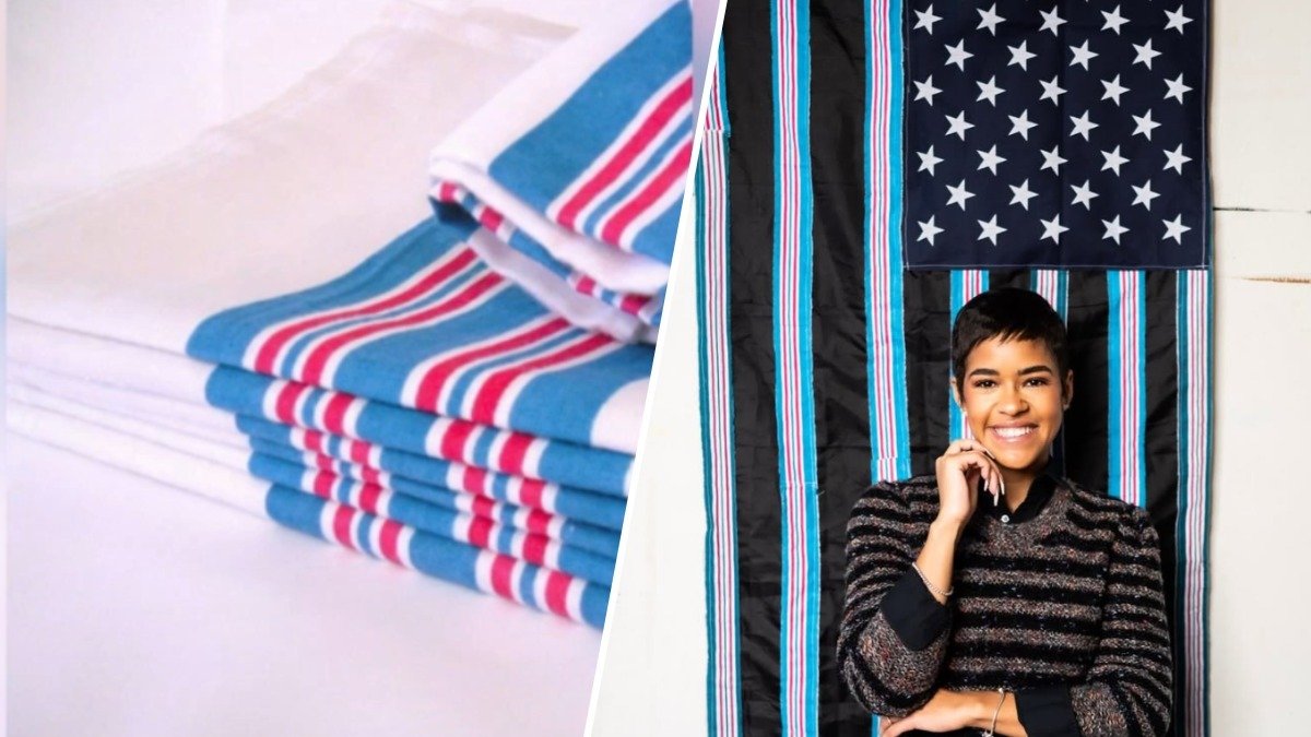 Maryland artist creates Black maternal health flag out of hospital baby blankets
