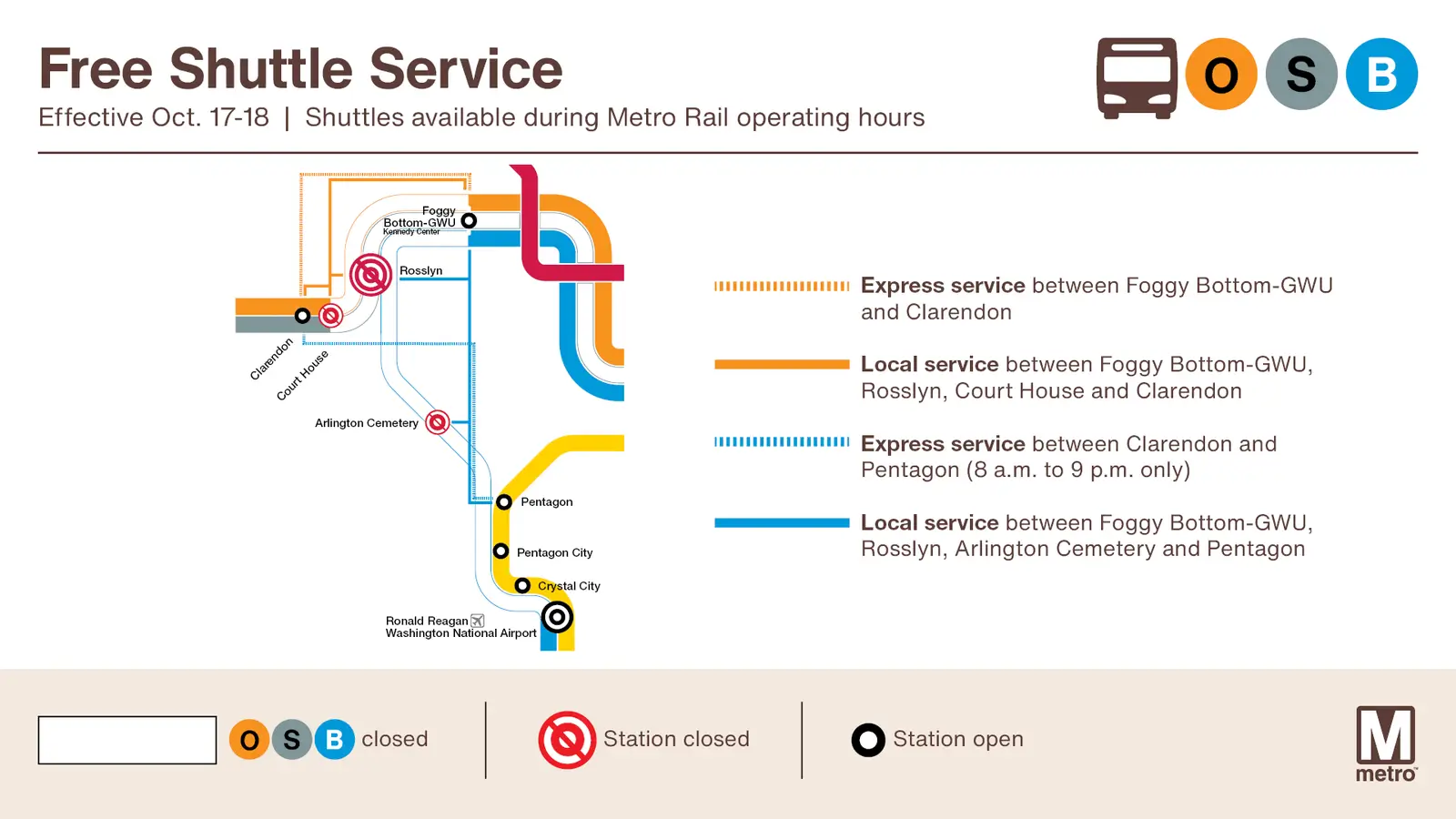 3 Arlington Metro stations to be closed this weekend – NBC4 Washington