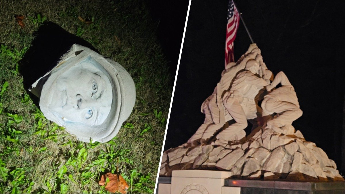 Man broke head off of Iwo Jima statue in Quantico with sledgehammer, police say