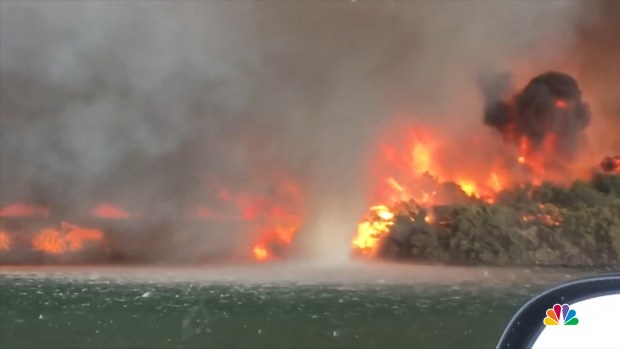 [NATL] WATCH: Roaring California Fire Spins Up Waterspout