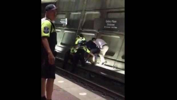 Suspect in Shooting Near Police HQ Ran Onto Metro Tracks