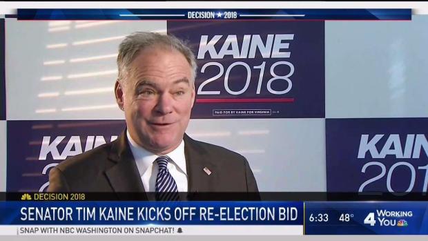 Va. Sen. Tim Kaine Kicks Off Re-Election Bid